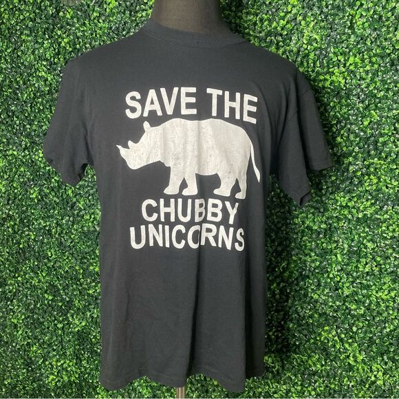 Rhino Save The Chubby Unicorns Graphic T-shirt Sz L - Picture 1 of 4